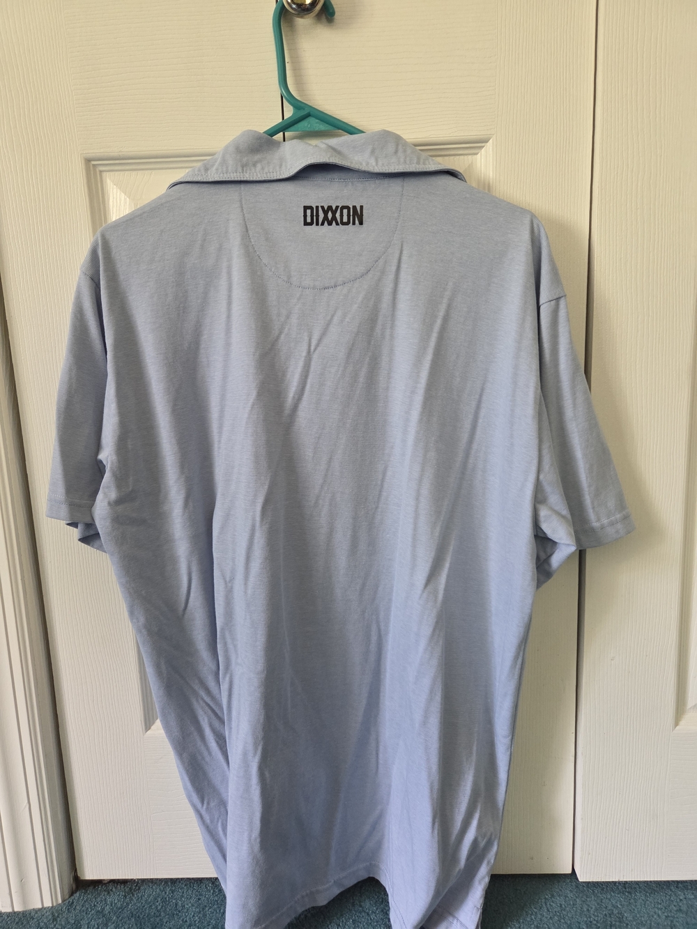 DIXXON Men's Stitch Premium Polo - Slate Light Blue Polo with Stripe Size XL - Picture 3 of 3